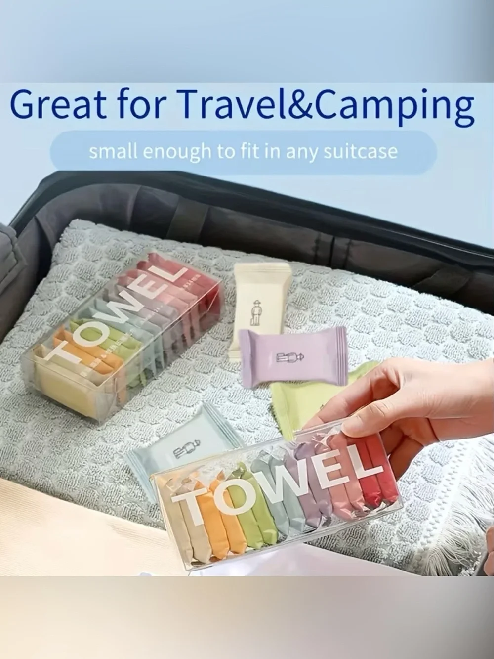Disposable Compressed Travel Towels - 14 pack